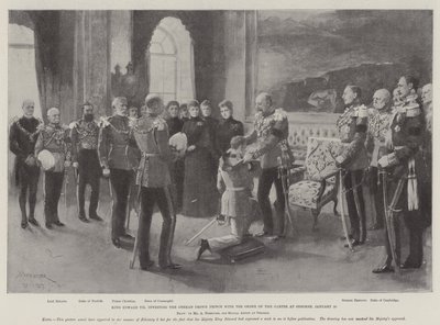 King Edward VII investing the German Crown Prince with the Order of the Garter to Osborne by Amedee Forestier